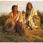 Medicine Shields of the Blackfoot by western artist Howard Terpning