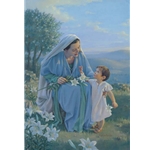 Blessed Among Wome - Mary with boy Jesus by artist Kathy Lawrence