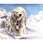 First Outing Polar Bears by wildlife artist Chris Calle