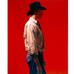Man in Red - American farmer by artist Gary Ernest Smith