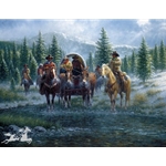 Leavin' Line Camp by cowboy artist Jack Terry