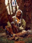 Holy Man of the Blackfoot by western artist Howard Terpning