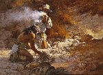 The Apache Fire Makers by western artist Howard Terpning