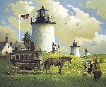 The Three Sisters of Nauset - 1880 by Charles Wysocki