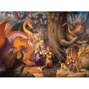 A Confabulation of Dragons by fantasy artist Scott Gustafson