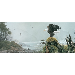 Coming Home - Bald Eagles by wildlife artist Rod Frederick
