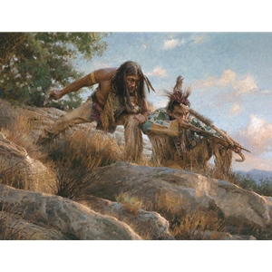 Lakota Hunters by western artist Morgan Weistling