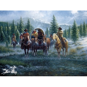 Leavin' Line Camp by cowboy artist Jack Terry