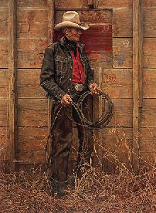 Slim Warren the Old Cowboy by James Bama