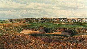 The 14th Hole The Old Course St. Andrews by Linda Hartough