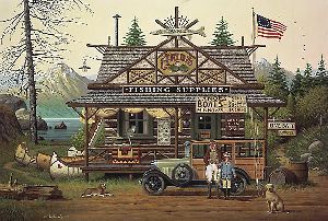 Proud Little Angler by Charles Wysocki