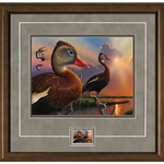 2020 Federal Duck Stamp COLLECTOR EDITION - Black-bellied Whistling Duck Pair by Eddie LeRoy