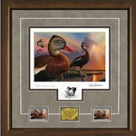2020 Federal Duck Stamp EXECUTIVE EDITION - Black-bellied Whistling Duck Pair by Eddie LeRoy