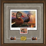 2020 Federal Duck Stamp PRESIDENT's EDITION - Black-bellied Whistling Duck Pair by Eddie LeRoy