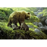 Grizzly and Cubs by Robert Bateman