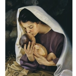 She Shall Bring Forth a Son - Mary with infant Jesus by Liz Lemon Swindle