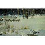 Wolves On the Trail by Robert Bateman