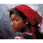 Wa Girl - portrait of young girl by Chinese American artist Mian Situ