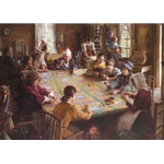 The Quilting Bee by figurative artist Morgan Weistling