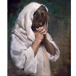 Thy Will Be Done - Christ praying by religious artist Morgan Weistling