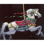 Christmas Pony - Carousel horse by Americana artist Paul Landry
