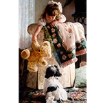 Puppy Love - Girl, teddy with dog by figurative artist Jean Monti
