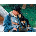 A Dog and His Cowboy by artist Fred Fields
