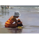 Jessie - child on beach by artist Amanda Carder