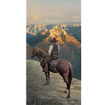Reflections - Cowboy views Grand Canyon by artist William C. Phillips
