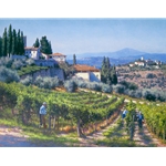 The Harvest - Chianti region of Italy by wine country artist June Carey