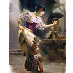 The Dancer - Spanish flamenco by figurative artist Pino