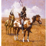 Coup Sticks and War Paint by Howard Terpning