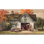 Autumn Barn - New England in the fall by artist Paul Landry
