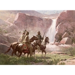 Red Rock Crossing, Northwest Montana, 1850 by western artist Z. S. Liang