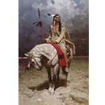 Pride of the Piegan - warrior of the Blackfeet tribe of Montana by artist Z. S. Liang