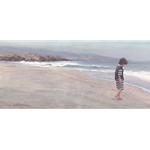 Time of Wonder - little boy on beach by artist Steve Hanks