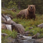 Huckleberry Heaven - grizzly bear by wildlife artist Kyle Sims