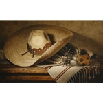 Vaquero - still life with sombrero, serape, and spurs by Kyle Polzin