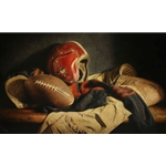 Legends of the Game - still life of old football gear by Kyle Polzin