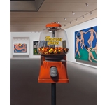 Try Some - Matisse's Pieces gumball machine in gallery by artist Ben Steele