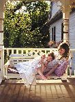 Something to Treasure - Mother and child on Porch Swing by Jean Monti