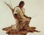 Pre-Columbian Indian with Atlatl by James Bama