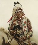 Oldest Living Crow Indian by James Bama