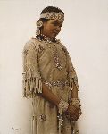 Little Fawn - Cree Indian Girl by James Bama