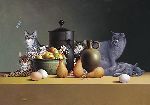 Still Life With Three Eggs and Four Pairs by Braldt Bralds