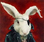 Bad to the Bun - Rabbit Rebel by comedic artist Will Bullas