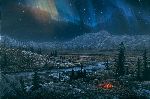 Midnight Fire - northern lights by Stephen Lyman