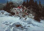 In the Land of the Winter Hawk by western artist Frank McCarthy