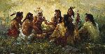 Crow Pipe Ceremony by Howard Terpning