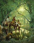 Cheyenne at the Disappearing Creek by Howard Terpning